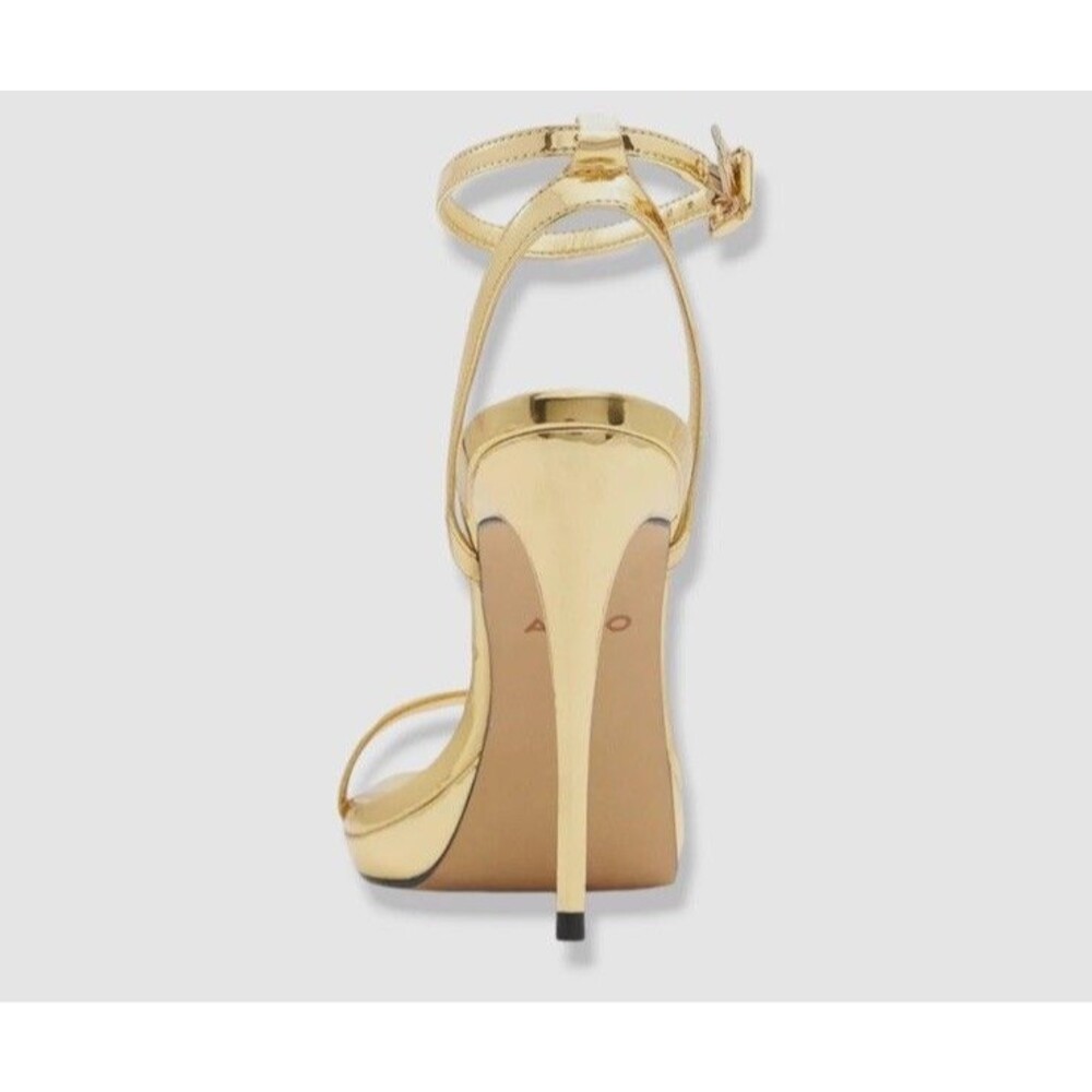 ALDO Women's Kat Two-Piece Platform Dress Sandals Gold Metallic Size 5 - Picture 3 of 6